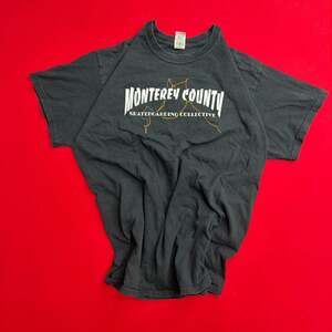 Monterey County Skateboarding Collective Graphic T-Shirt size LARGE FADED SKATE